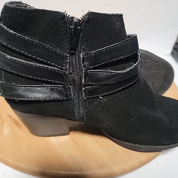 White Mountain Shoes Women's Suede Leather Boot Black Size 7M Booties - Picture 7 of 10